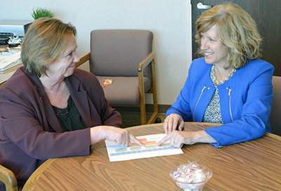 Photo of Sue Stein and Janet Cherney.